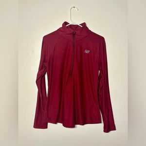 New Balance Sport Spacedye 1/4 Zip Maroon Size Medium